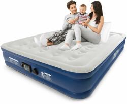  Kétszemélyes felfújható matrac 152x203x33 cm - beépített elektromos pumpával felszerelt prémium vendégágy, 40 légkamrás ergonomikus kialakítással, csúszásgátló aljjal, vízálló és szúrásálló bolyhosíto