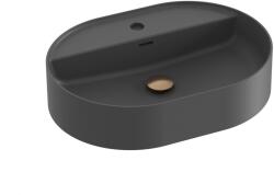 RAVAK Ceramic mosdótál 55x40 cm ovális mosdótálak antracit XJX03155001 (XJX03155001)