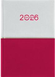 Dayliner Naptár, tervező, A5, napi, DAYLINER "Contrast", fehér-piros (NCA5FPU) - jatekotthon
