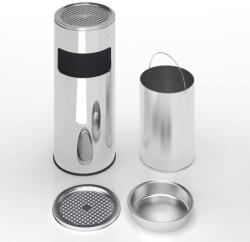 Jago Szemeteskuka hamutartóval 17 L ezüst (HM30720)