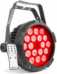 BeamZ BWA418 - IP65 Vízálló Alumíniumházas Kültéri DMX LED PAR Reflektor (18x12W RGBW)