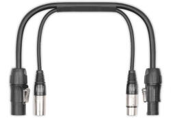 PD CONNEX CX07-0.25m DMX/FÉNY Jel&Táp Hosszabbító Kombikábel (XLR + PowerCon)