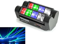BeamZ MHL-820 DMX dupla mozgó fejes Wash spider lámpa 8x3W RGBW CREE LED