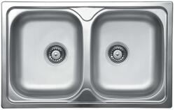 Evido Typon 8 Compact rozsdamentes mosogató, kétmedencés, natúr (EC442163)