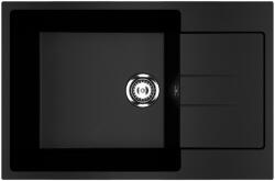 Ulgran U-602-344 Gránit Design Mosogatótálca - Csepegtetőtálcás, Matt Fekete (U-602-344) - watermarkt