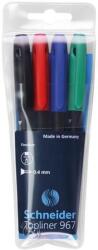 Schneider "Topliner 967" tűfilc készlet 0, 4 mm 4 különböző szín (TSCTOP967V4 / 196794) (196794) (196794)