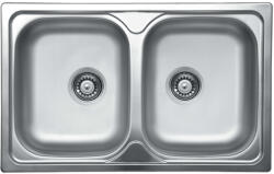 Evido Typon 8 Compact rozsdamentes mosogató, kétmedencés, natúr (442163) - watermarkt