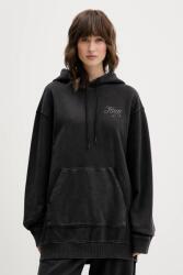 HUGO Blue pamut melegítőfelső szürke, nyomott mintás, kapucnis, 50547955 - szürke M