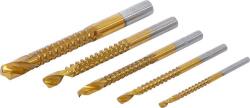 BGS technic HSS fúró-marófej készlet | titánnal ötvözött nitrátozott | 3 - 8 mm | 5 darabos - BGS 50795 (BGS 50795)