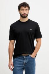 BOSS pamut póló - fekete L - answear - 35 990 Ft