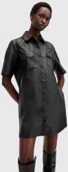 AllSaints bőrruha ROCK DRESS - fekete 36