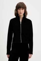 HUGO Blue velúr pulóver fekete, sima, 50549486 - fekete XS
