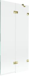 Mexen Lunar, kétszárnyú kádparaván, jobb oldali, 90 x 150 cm, átlátszó üveg, fényes arany, 897-090-100-50-00-P (897-090-100-50-00-P)