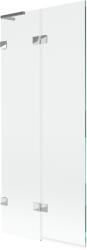 Mexen Lunar L, kétszárnyú kádparaván bal oldali 80 x 150 cm, átlátszó üveg, króm, 897L-080-100-01-00-L (897L-080-100-01-00-L)