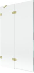 Mexen Lunar, kétszárnyú kádparaván bal oldali 110 x 150 cm, átlátszó üveg, matt arany, 897-110-100-55-00-L (897-110-100-55-00-L)