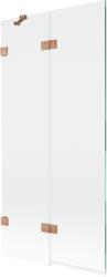 Mexen Lunar, kétszárnyú kádparaván bal oldali 90 x 150 cm, átlátszó üveg, matt réz, 897-090-100-65-00-L (897-090-100-65-00-L)