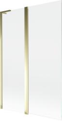 Mexen Mist L, kétszárnyú kádparaván 120 x 150 cm, átlátszó üveg, aranyfényű profil, 8A9L-120-011-50-00 (8A9L-120-011-50-00)