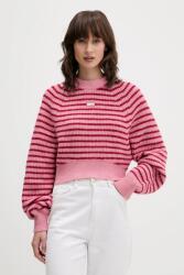 Tommy Hilfiger gyapjúkeverék pulóver rózsaszín, DW0DW21677 - rózsaszín XS