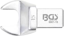 BGS technic Villásfej nyomatékkulcshoz | 15 mm | Befogó 14 x 18 mm - BGS 6901-15 (BGS 6901-15)