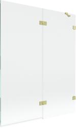 Mexen Lunar, kétszárnyú kádparaván jobb oldali 140 x 150 cm, átlátszó üveg, matt arany, 897-140-100-55-00-P (897-140-100-55-00-P)