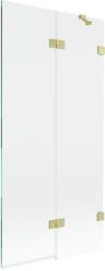 Mexen Lunar, kétszárnyú kádparaván jobb oldali 90 x 150 cm, átlátszó üveg, matt arany, 897-090-100-55-00-P (897-090-100-55-00-P)