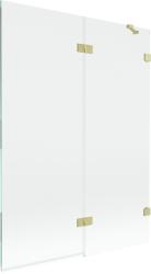 Mexen Lunar, kétszárnyú kádparaván jobb oldali 130 x 150 cm, átlátszó üveg, matt arany, 897-130-100-55-00-P (897-130-100-55-00-P)