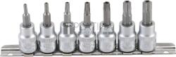 BGS technic Behajtófej-készlet | 10 mm (3/8") | T-profil (Torx) T15 furattal - T50 | 7 darabos - BGS 9341 (BGS 9341)