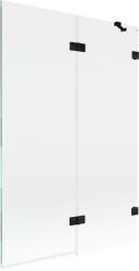 Mexen Lunar, kétszárnyú kádparaván jobb oldali 120 x 150 cm, átlátszó üveg, matt fekete, 897-120-100-70-00-P (897-120-100-70-00-P)