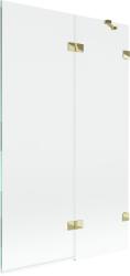 Mexen Lunar, kétszárnyú kádparaván, jobb oldali, 110 x 150 cm, átlátszó üveg, fényes arany, 897-110-100-50-00-P (897-110-100-50-00-P)