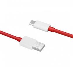 OnePlus DL129 USB-A to USB-C adatkábel, töltőkábel, piros (100W, 1.5m, 5461100648)
