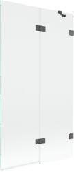 Mexen Lunar, kétszárnyú kádparaván jobb oldali 100 x 150 cm, átlátszó üveg, grafit, 897-100-100-66-00-P (897-100-100-66-00-P)