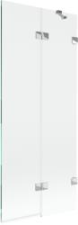 Mexen Lunar, kétszárnyú kádparaván jobb oldali 80 x 150 cm, átlátszó üveg, króm, 897-080-100-01-00-P (897-080-100-01-00-P)