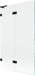 Mexen Lunar L, kétszárnyú kádparaván bal oldali 110 x 150 cm, átlátszó üveg, matt fekete, 897L-110-100-70-00-L (897L-110-100-70-00-L)