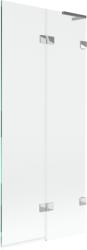 Mexen Lunar L, kétszárnyú kádparaván jobb oldali 80 x 150 cm, átlátszó üveg, króm, 897L-080-100-01-00-P (897L-080-100-01-00-P)