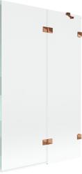Mexen Lunar, kétszárnyú kádparaván jobb oldali 110 x 150 cm, átlátszó üveg, rozéarany, 897-110-100-60-00-P (897-110-100-60-00-P)