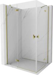 Mexen Mist-H Duo, 2 szárnyú, zsanéros zuhanykabin 80 x 75 cm, átlátszó üveg, fényes arany profil, 8A5-080L-075P-50-00 (8A5-080L-075P-50-00)