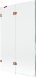 Mexen Lunar, kétszárnyú kádparaván bal oldali 110 x 150 cm, átlátszó üveg, matt réz, 897-110-100-65-00-L (897-110-100-65-00-L)