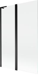 Mexen Mist L, kétszárnyú kádparaván 110 x 150 cm, átlátszó üveg, fekete profil, 8A9L-120-011-70-00 (8A9L-120-011-70-00)
