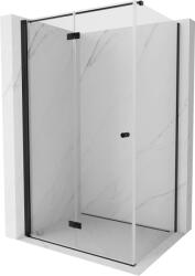 Mexen Mist-F T, 1 szárnyú, összecsukható zuhanykabin bal oldali 75 x 110 cm, átlátszó üveg, fekete profil, 8A6T-075-110-70-00-L (8A6T-075-110-70-00-L)