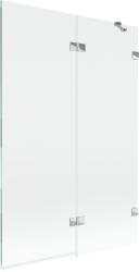 Mexen Lunar, kétszárnyú kádparaván jobb oldali 120 x 150 cm, átlátszó üveg, króm, 897-120-100-01-00-P (897-120-100-01-00-P)
