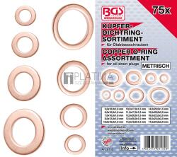 BGS technic Tömítőgyűrű-készlet | Vörösréz | metrikus | Olajleeresztő csavarok | 75 darabos - BGS 8132 (BGS 8132)