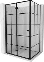 Mexen Mist-F T, 1 szárnyú összecsukható zuhanykabin bal oldali 120 x 95 cm, fekete rács, fekete - 8A6T-120-095-70-77-L (8A6T-120-095-70-77-L)