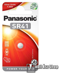 Panasonic gombelem (SR41, 1.55V, ezüst-oxid) 1db/csomag, SR-41EL/1B