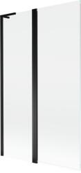 Mexen Mist L, kétszárnyú kádparaván 110 x 150 cm, átlátszó üveg, fekete profil, 8A9L-110-011-70-00 (8A9L-110-011-70-00)