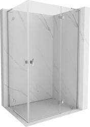 Mexen Mist-H L Duo, 2 szárnyú zuhanykabin 110 x 120 cm, átlátszó üveg, króm profil, 8A5L-110L-120P-01-00 (8A5L-110L-120P-01-00)