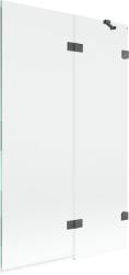 Mexen Lunar, kétszárnyú kádparaván jobb oldali 110 x 150 cm, átlátszó üveg, grafit, 897-110-100-66-00-P (897-110-100-66-00-P)
