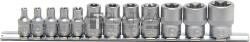 BGS technic Dugókulcskészlet, E-profil | 6, 3 mm (1/4") / 10 mm (3/8") | E4 - E20 | 12 darabos - BGS 2038 (BGS 2038)