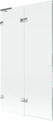 Mexen Lunar L, kétszárnyú kádparaván bal oldali 100 x 150 cm, átlátszó üveg, króm, 897L-100-100-01-00-L (897L-100-100-01-00-L)
