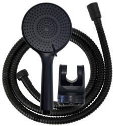 Panitalia Fekete zuhanyszett (Zuhanyfej + gégecső + zuhanytartó) (DO-10)