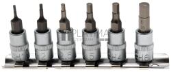 BGS technic Behajtófej-készlet | 6, 3 mm (1/4") | Belső hatszögletű 1, 5 - 6 mm - BGS 5151 (BGS 5151)
